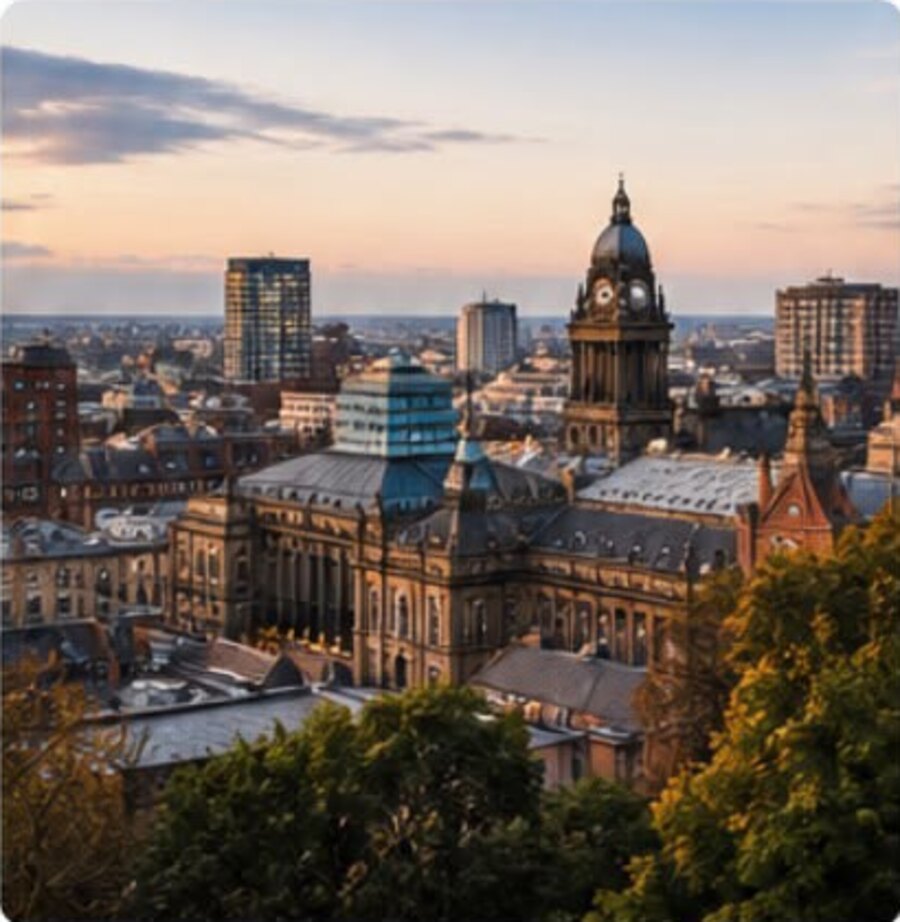 Leeds city skyline
